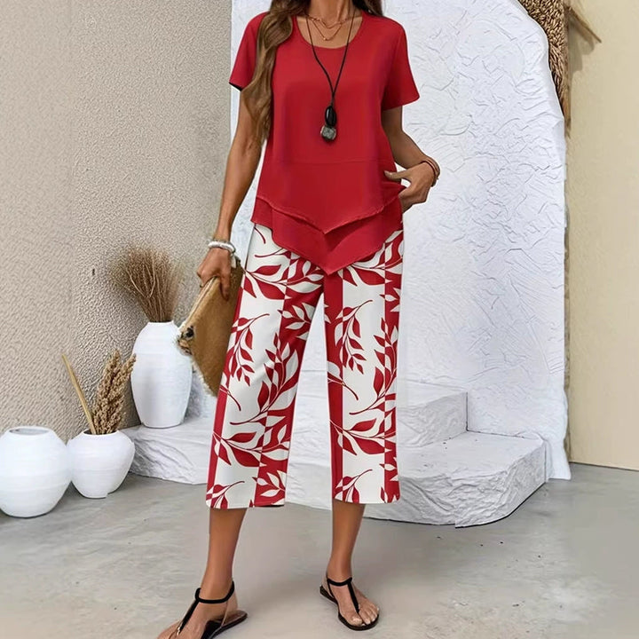 DEBORIA SHORT SLEEVE TWO PIECE SET
